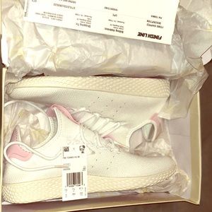 Pharrell Adidas Tennis HU Women White/Pink NEW